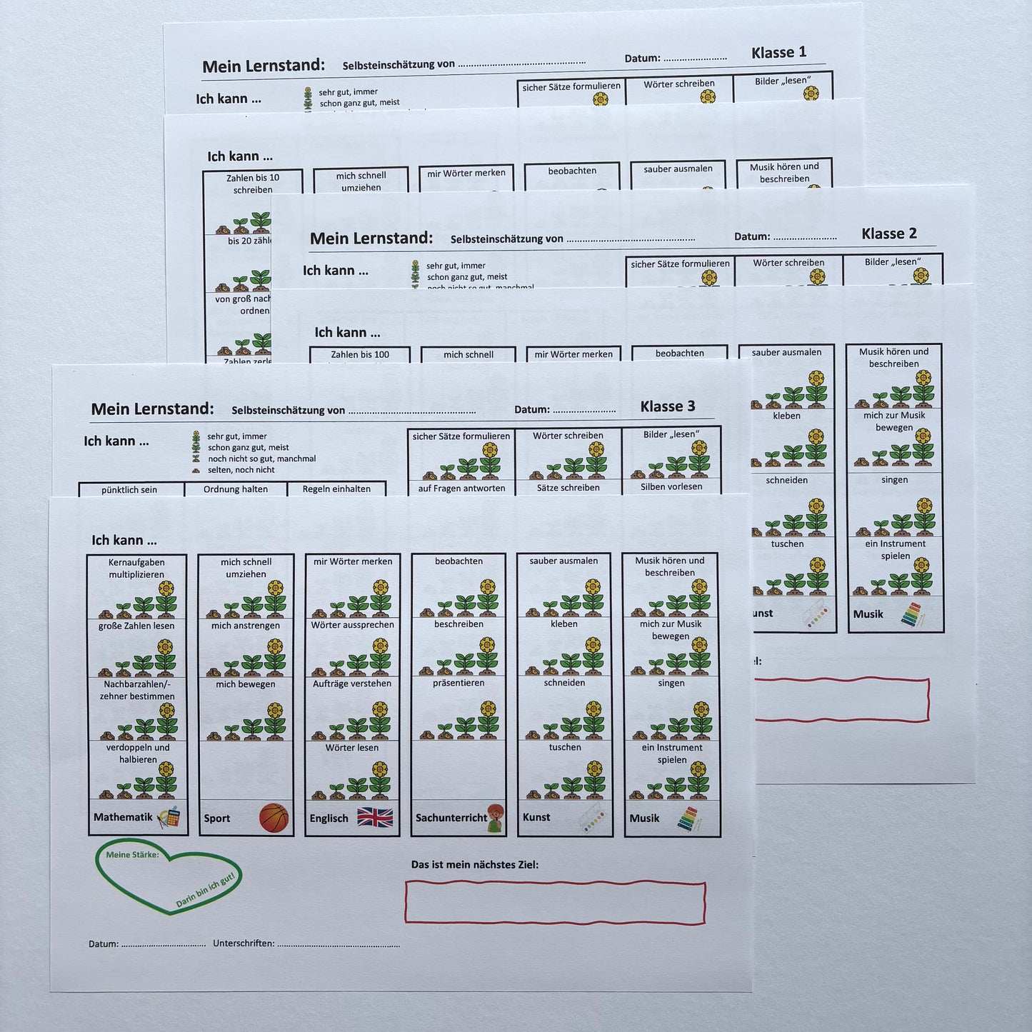 Lernstandsgespräch - Dokument für die 1.-3. Klasse