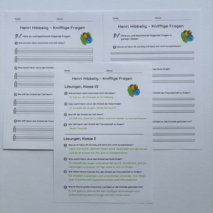 Knifflige Fragen - Unterrichtsmaterial zu "Henri Hibbelig"