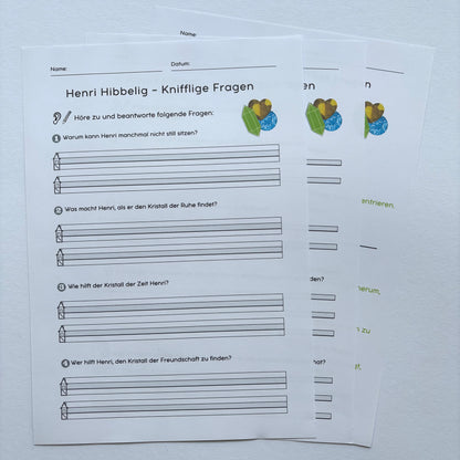 Knifflige Fragen - Unterrichtsmaterial zu "Henri Hibbelig"