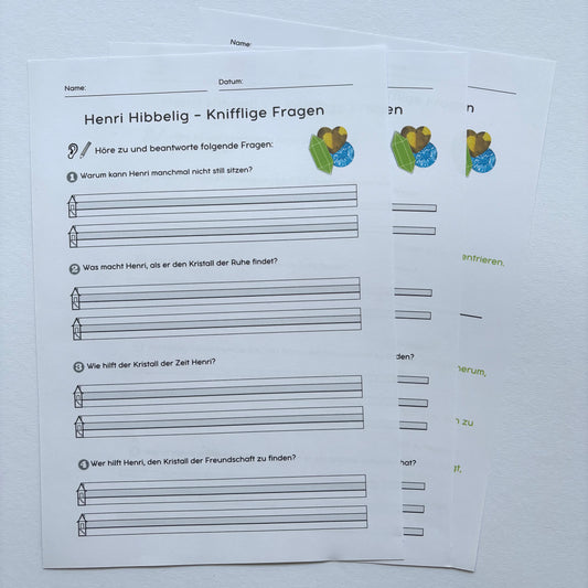 Knifflige Fragen - Unterrichtsmaterial zu "Henri Hibbelig"